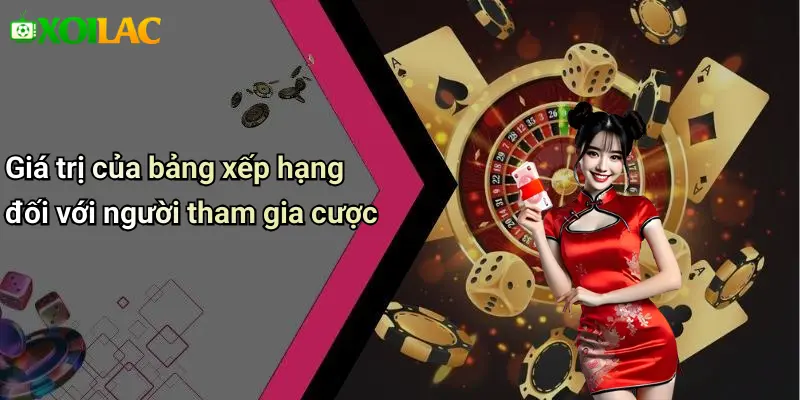 Giá trị của bảng xếp hạng đối với người tham gia cược
